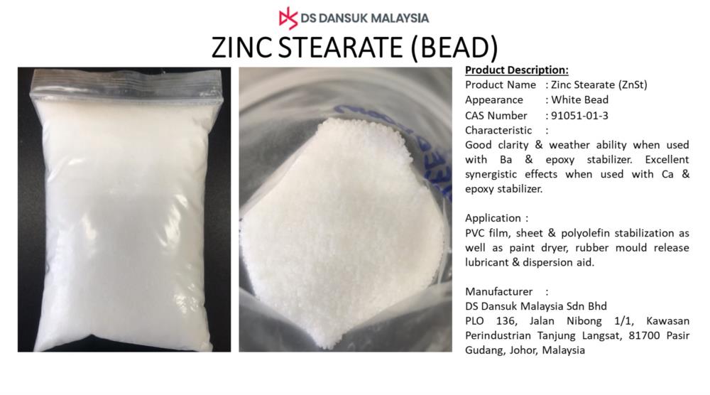 VIDEO-ZINC STEARATE BEAD FORM